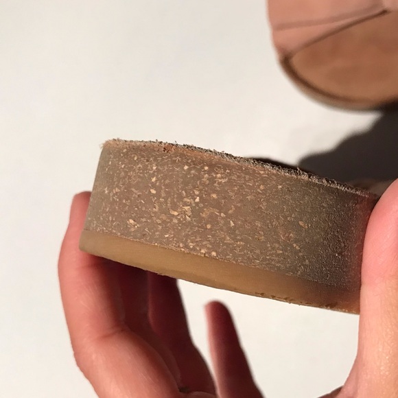 Ulla Johnson Ingrid Bow Slides in Cork Suede Blush Pink Size 35 (US 5) - Picture 16 of 16